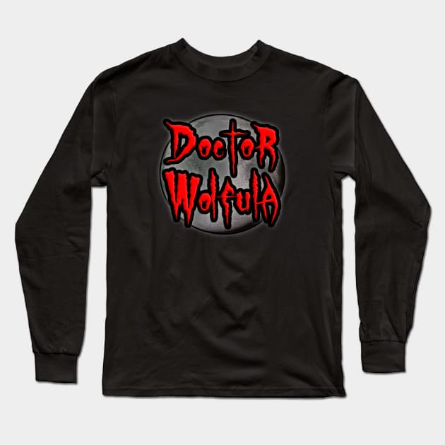 Doctor Wolfula Moon Logo Long Sleeve T-Shirt by DoctorWolfula